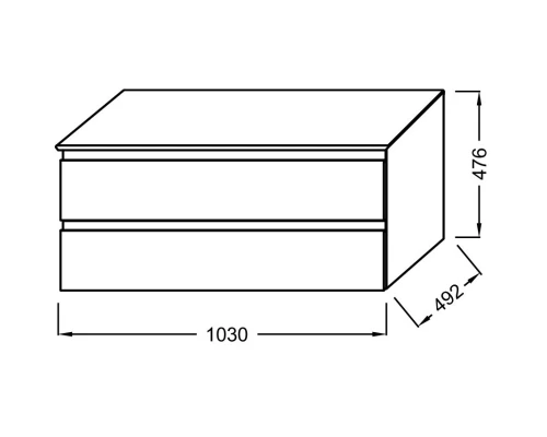 Тумба белый матовый 103 см Jacob Delafon Madeleine EB2084-J51