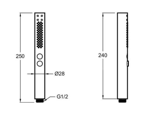 Душевая лейка Jacob Delafon Shift+ E21335-BL