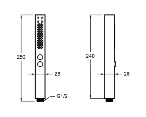 Душевая лейка Jacob Delafon Shift+ E21336-BL