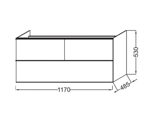 Тумба белый 117 см Jacob Delafon Odeon Up EB892-N18