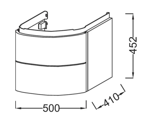 Тумба серый титан глянец 50 см Jacob Delafon Presquile EB1102-N21
