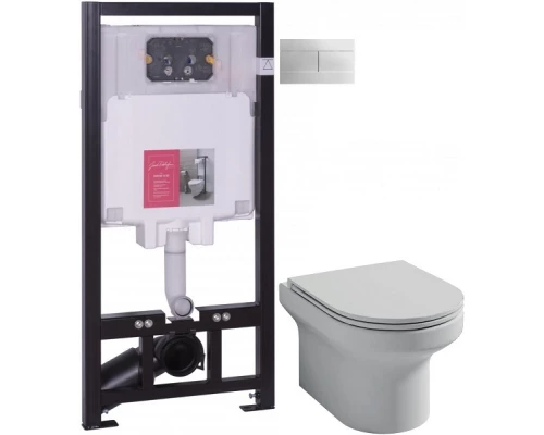 Комплект подвесной унитаз Jacob Delafon Elite EDX114RU-00 + система инсталляции Jacob Delafon E29025-NF + E4316-CP