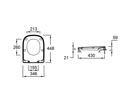 Сиденье для унитаза с микролифтом Jacob Delafon Struktura E70024-00