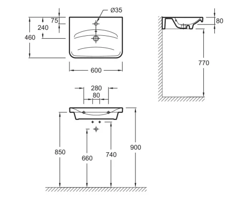 Раковина подвесная 60х46 см Jacob Delafon Replay E4485-00