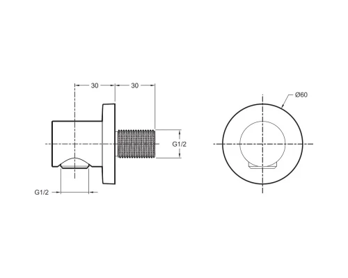 Душевой комплект 280 мм Jacob Delafon Modulo E30758-CP