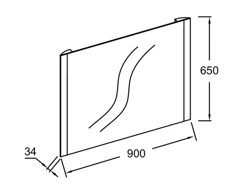 Зеркало 90х65 см Jacob Delafon Replique EB1473-NF