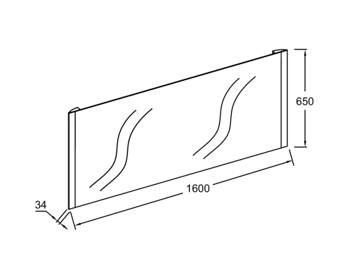 Зеркало 160х65 см Jacob Delafon Replique EB1477-NF