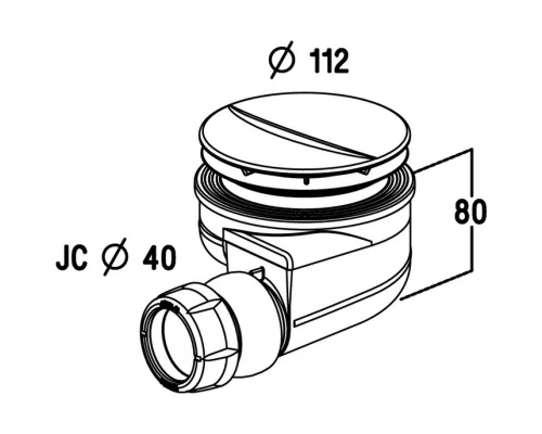Сифон для поддона Ø 90 мм Jacob Delafon E78161-CP
