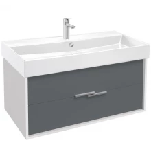 Тумба белый глянец/серый матовый 99,9 см Jacob Delafon Vivienne EB1668-J5-J54