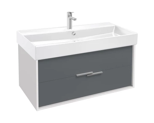 Тумба белый глянец/серый матовый 99,9 см Jacob Delafon Vivienne EB1668-J5-J54