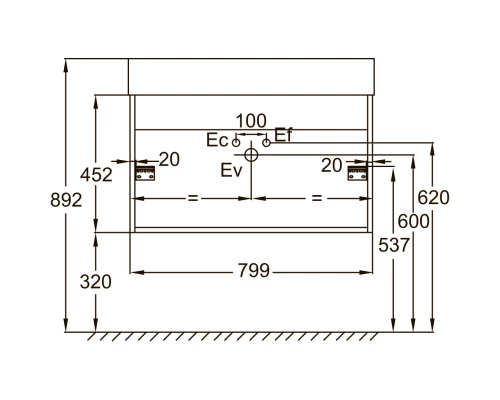 Тумба белый глянец 79,9 см Jacob Delafon Vivienne EB1667-J5-J5