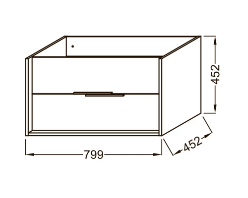 Тумба дуб табак 79,9 см Jacob Delafon Vivienne EB1507-E52-E52