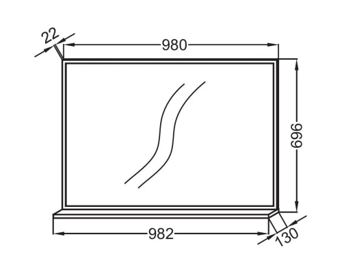 Зеркало 98,2х69,6 см белый Jacob Delafon Vivienne EB1598-N18