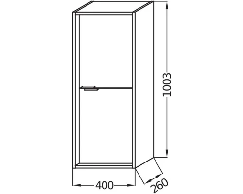 Полуколонна подвесная белый глянец L/R Jacob Delafon Vivienne EB1665-J5-J5