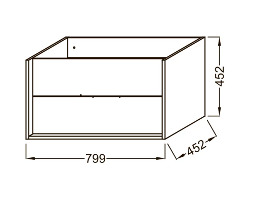 Тумба белый/насыщенный серый матовый 79,9 см Jacob Delafon Vivienne EB1584-N18-S40