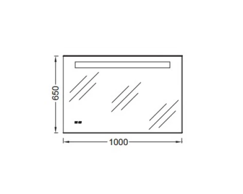 Зеркало со светодиодной подсветкой и часами 100*65 см Jacob Delafon Replay EB1161-NF