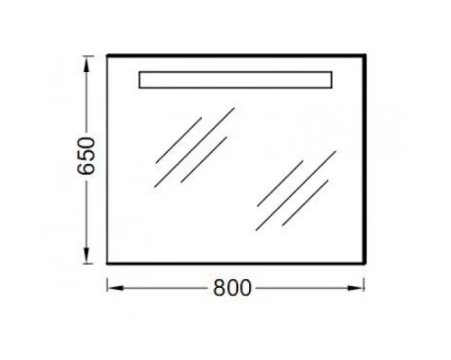 Jacob Delafon Formilia EB1041-NF Зеркало с подсветкой, часами, Анти-Пар, 80*65 см
