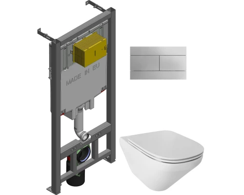 Комплект подвесной унитаз Jacob Delafon Modern Life E77725-0 + E77168-0 + система инсталляции Jacob Delafon E29025-NF + E4316-CP