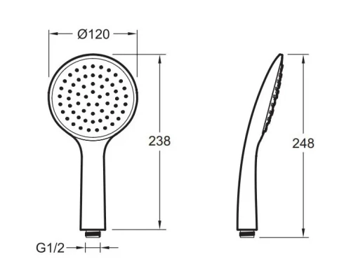 Душевая лейка 120 мм Jacob Delafon Talan E21759-CP