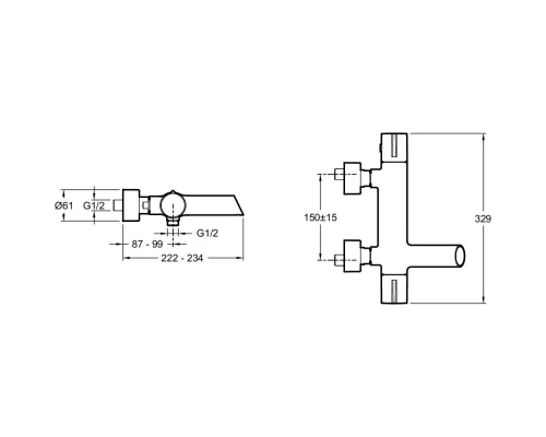Термостат для ванны Jacob Delafon Toobi E8992-CP + E99898RU-CP