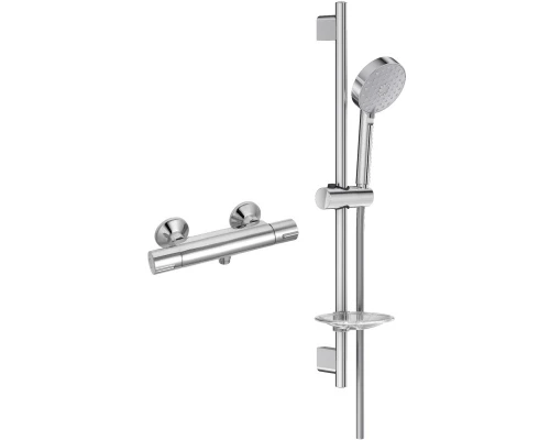 Термостат для душа Jacob Delafon July E8455-CP + E99898RU-CP