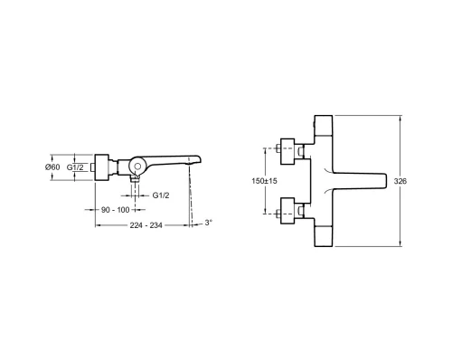Термостат для ванны Jacob Delafon Avid E97386-CP + E32910-CP
