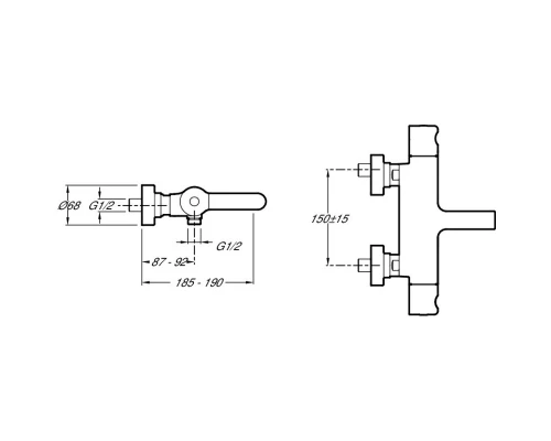 Термостат для ванны Jacob Delafon Singulier E10870-CP + E32910-CP