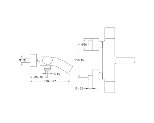 Термостат для ванны Jacob Delafon Talan E10089RU-CP + E32910-CP