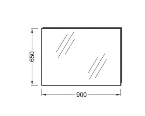 Зеркало без подсветки 90х65 см Jacob Delafon Ove Sequoia EB1083-NF