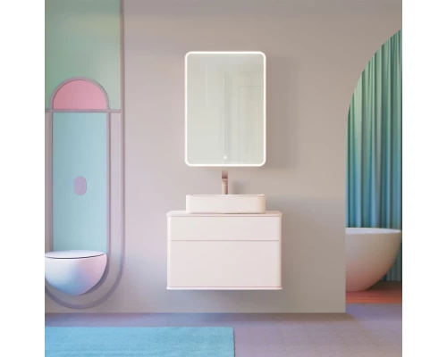 Зеркальный шкаф 60x85,5 см белый жемчуг R Jorno Pastel Pas.03.60/W