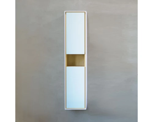 Пенал подвесной белый/дуб R Jorno Glass Gla.04.150/P/W