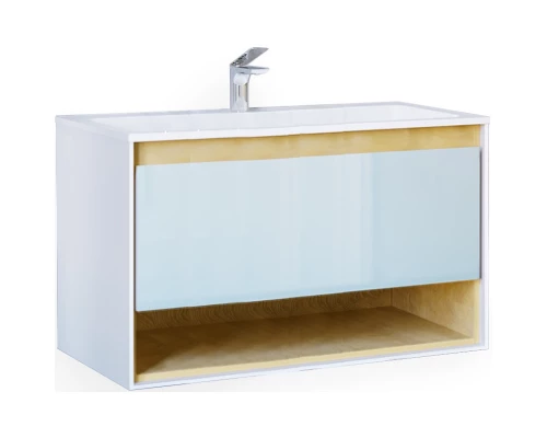 Тумба белый/дуб 96,6 см Jorno Glass Gla.01.97/P/W