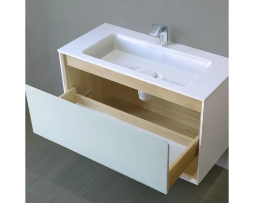 Тумба белый/дуб 96,6 см Jorno Glass Gla.01.97/P/W