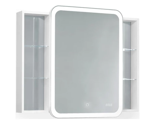 Зеркальный шкаф 100x80 см белый Jorno Bosko Bos.03.100/W