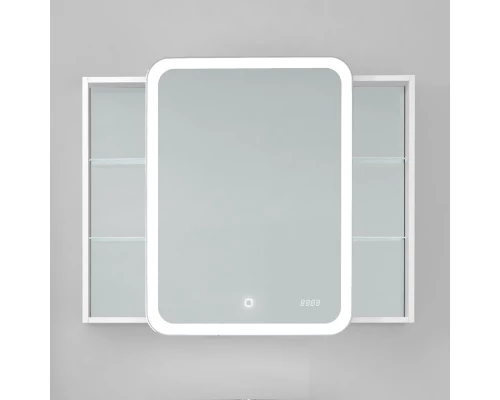 Зеркальный шкаф 100x80 см белый Jorno Bosko Bos.03.100/W