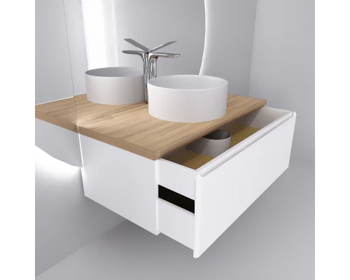 Тумба белый матовый 100,2 см Jorno Solis Sol.01.100/P/W