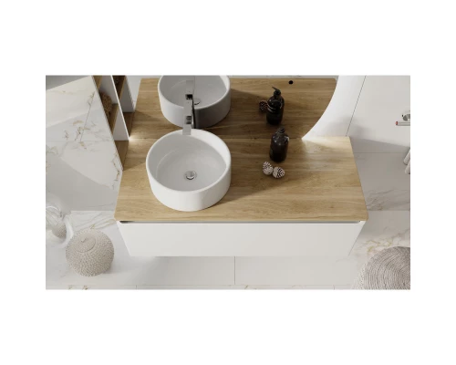 Тумба белый матовый 120,2 см Jorno Solis Sol.01.120/P/W