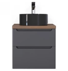 Тумба серый матовый 60 см Jorno Wood Wood.01.60/P/GR + Wood.06.60/DW