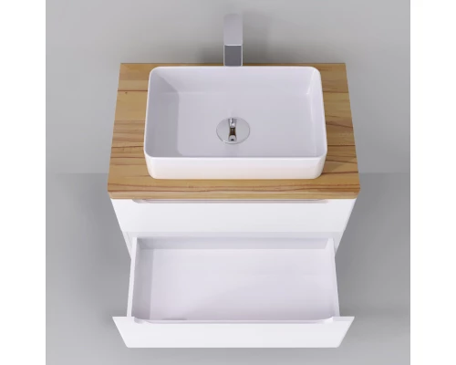 Тумба белый глянец 80 см Jorno Wood Wood.01.80/P/W + Wood.06.80/LW