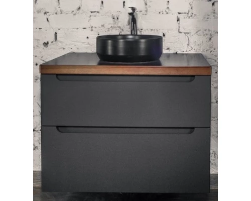 Тумба серый матовый 80 см Jorno Wood Wood.01.80/P/GR + Wood.06.80/DW