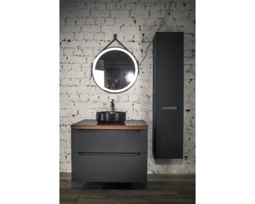 Тумба серый матовый 80 см Jorno Wood Wood.01.80/P/GR + Wood.06.80/DW