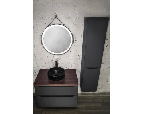 Тумба серый матовый 80 см Jorno Wood Wood.01.80/P/GR + Wood.06.80/DW