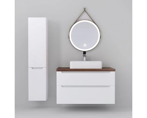 Тумба белый глянец 100 см Jorno Wood Wood.01.100/P/W + Wood.06.100/DW