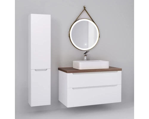 Тумба белый глянец 100 см Jorno Wood Wood.01.100/P/W + Wood.06.100/DW