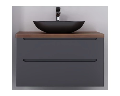 Тумба серый матовый 100 см Jorno Wood Wood.01.100/P/GR + Wood.06.100/DW