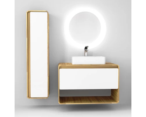 Тумба белый/дуб 100 см Jorno Ronda Ron.01.100/P/D-W