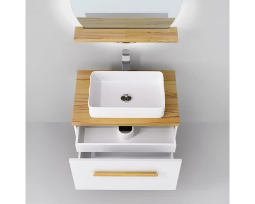 Тумба белый/дуб 80 см Jorno Simply Sim.01.80/P/BuL-W