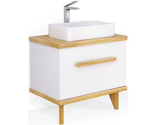 Тумба белый/дуб 80 см Jorno Simply Sim.01.80/P/BuL-W