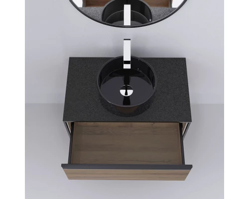 Комплект мебели древесный аттик/черный 90 см Jorno Steal SET/Ste.01.90/P/Da/0025403/Ste.02.77/B