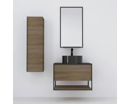 Комплект мебели древесный аттик/черный 75 см Jorno Steal SET/Ste.01.75/P/Da/0025403/Ste.02.50/Pl/B